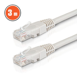 Patch kábel - UTP - CAT6 - CCA - 3 m - szürke
