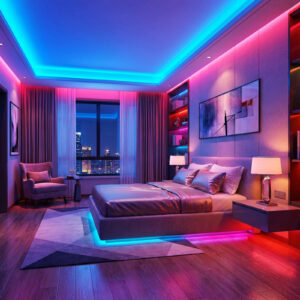 RGB LED szalag - 5 m - 220-240V - 5050 SMD - 30 LED/m - 7,2W/m