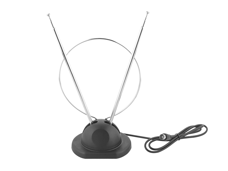 Antena TV pokojowa 2-ramienna z podstawką