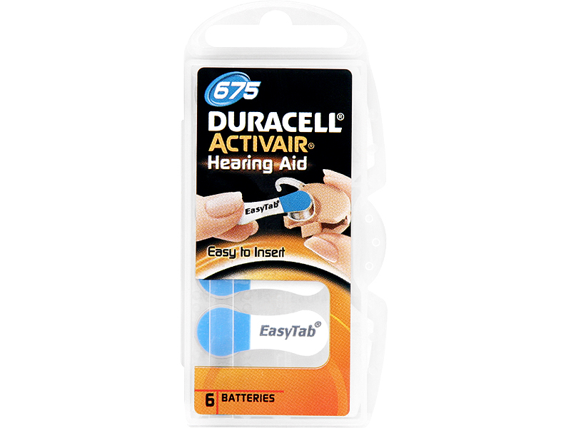Bateria ZA675 Duracell do aparatów słuchowych 6sztuk